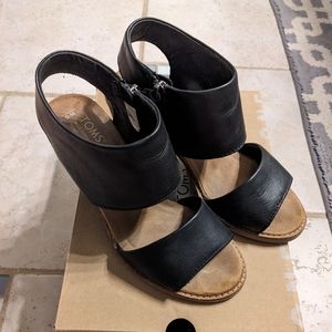 TOMS Majorca sandal black leather